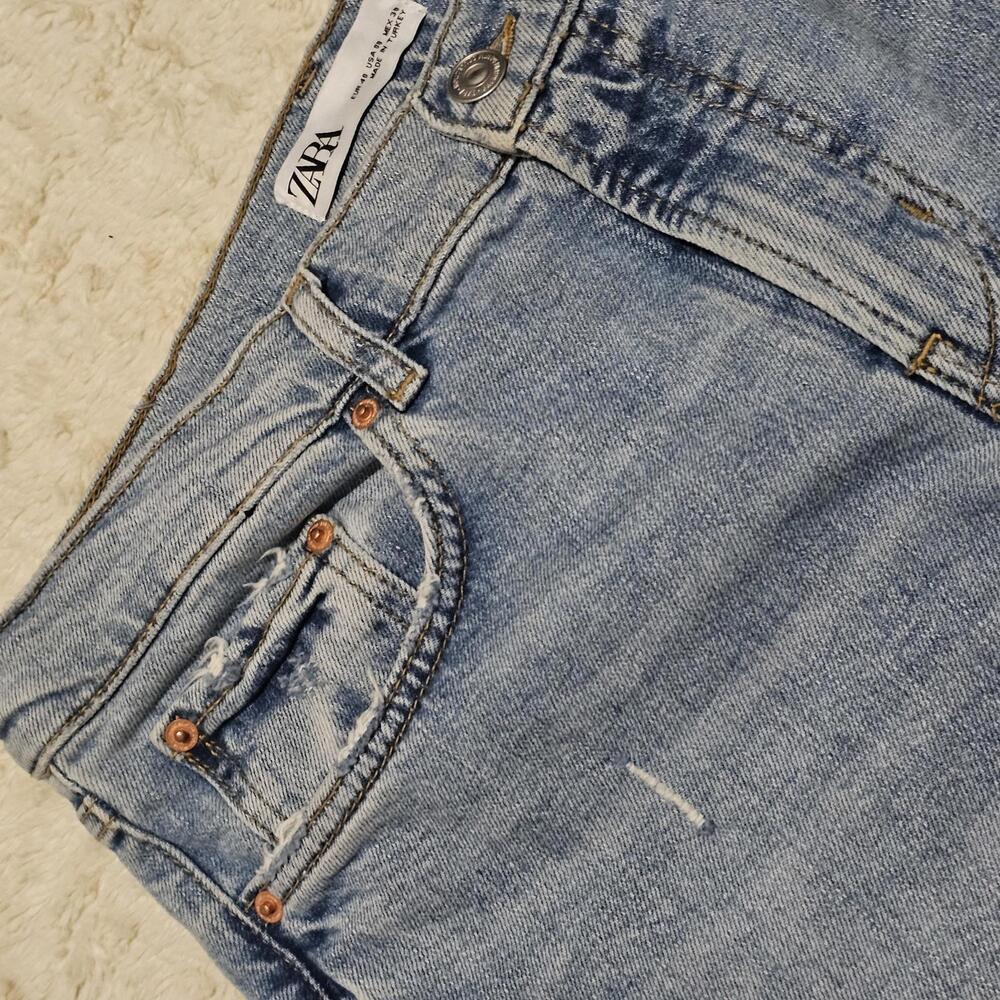 Zara Ripped Skinny Leg Jeans 8 - Picture 7 of 7